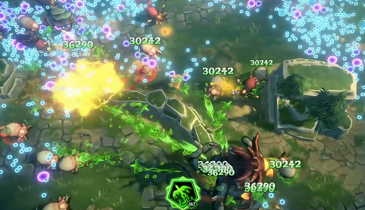 鸟技能效果:借助怪跳板攻击屏幕外敌人