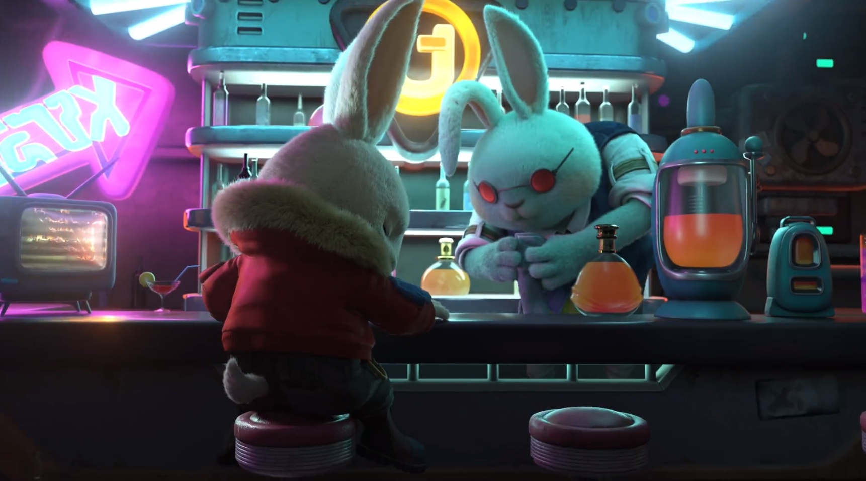 斯坦普在酒吧喝酒