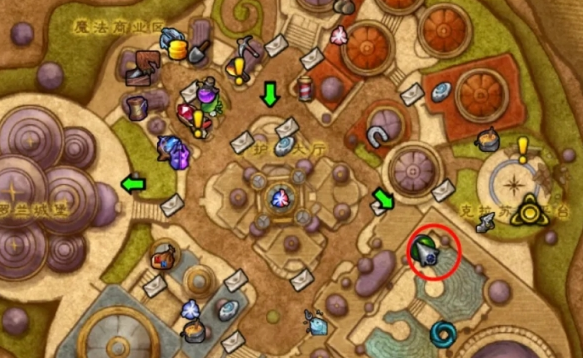 达拉然坐标示意图