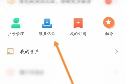 服务记录界面