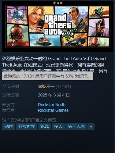 《GTA5》次世代更新反遭差评?玩家体验如何?