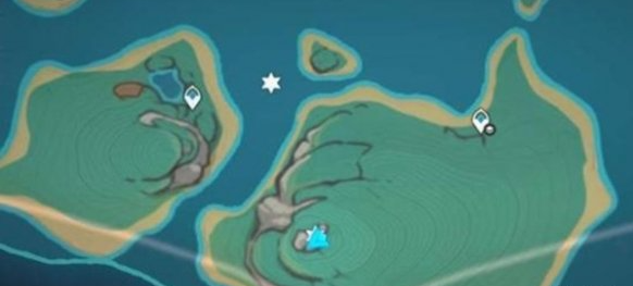 起始岛屿位置示意图