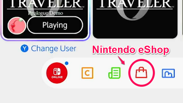 eShop入口示意图