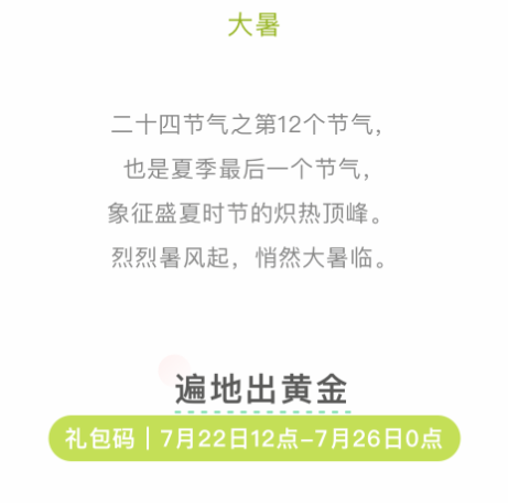 兑换码领取界面示意图