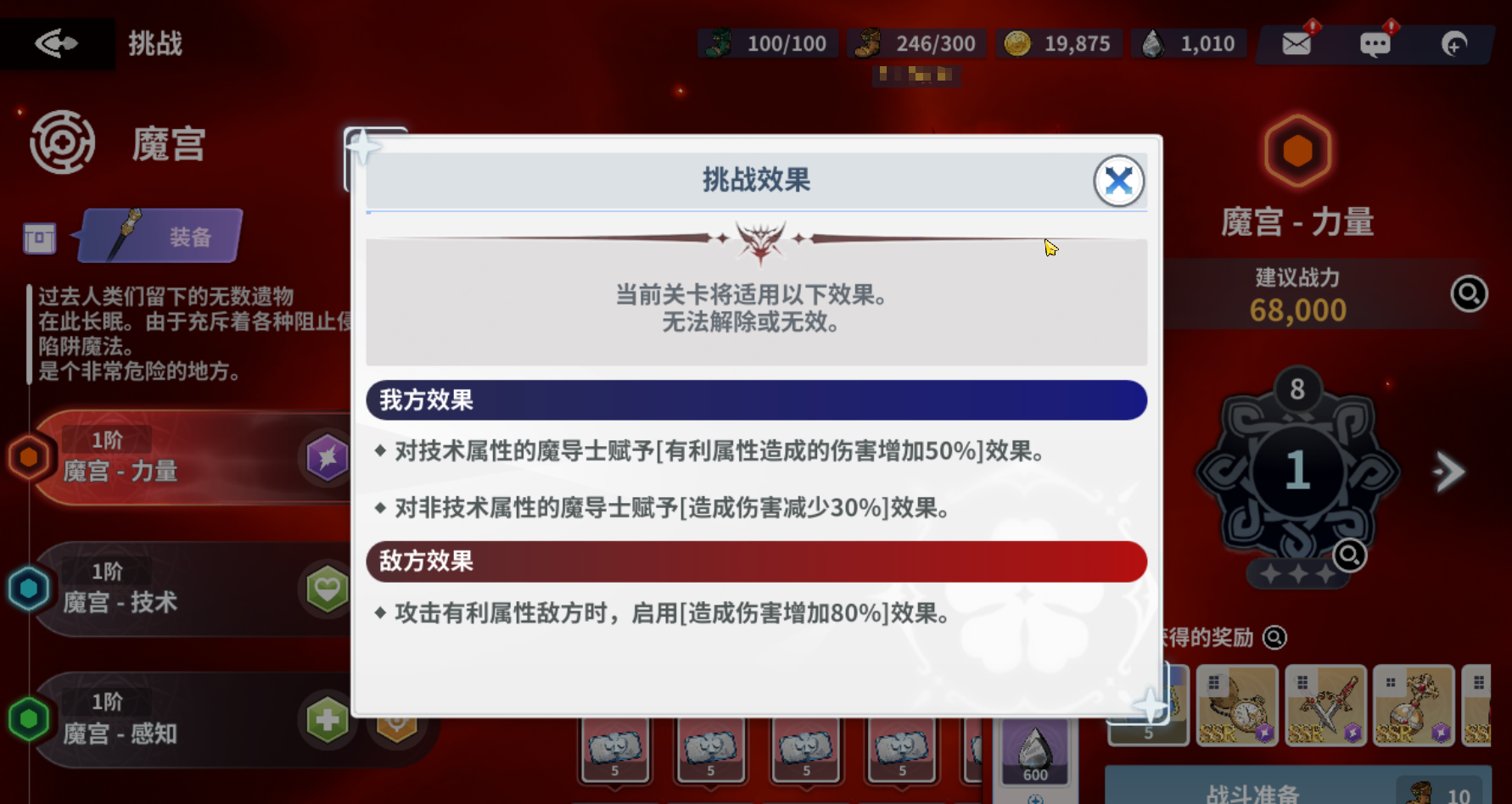 技术属性队伍示意图