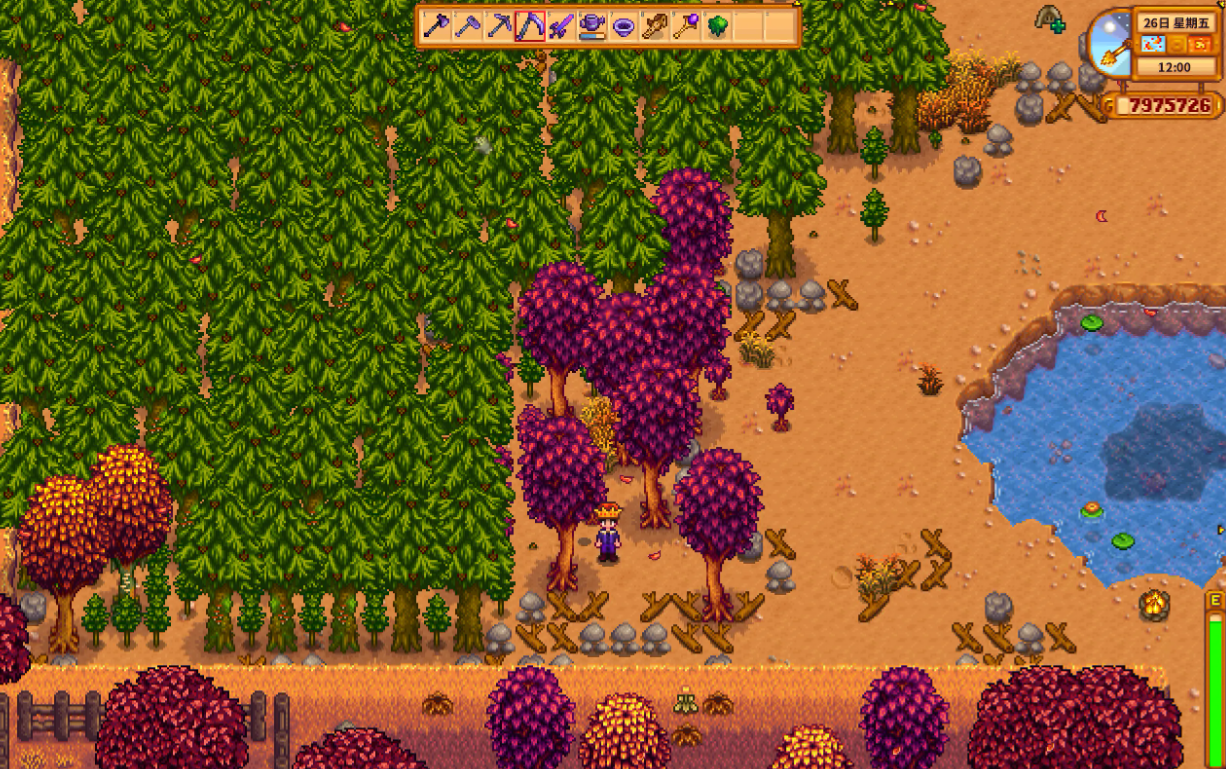 星露谷物语小树林规划示意图