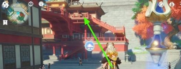 红色楼梯实景示意图