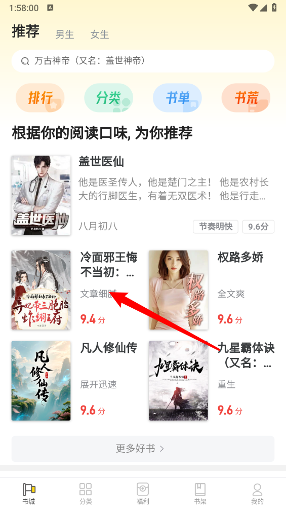 书城选择小说