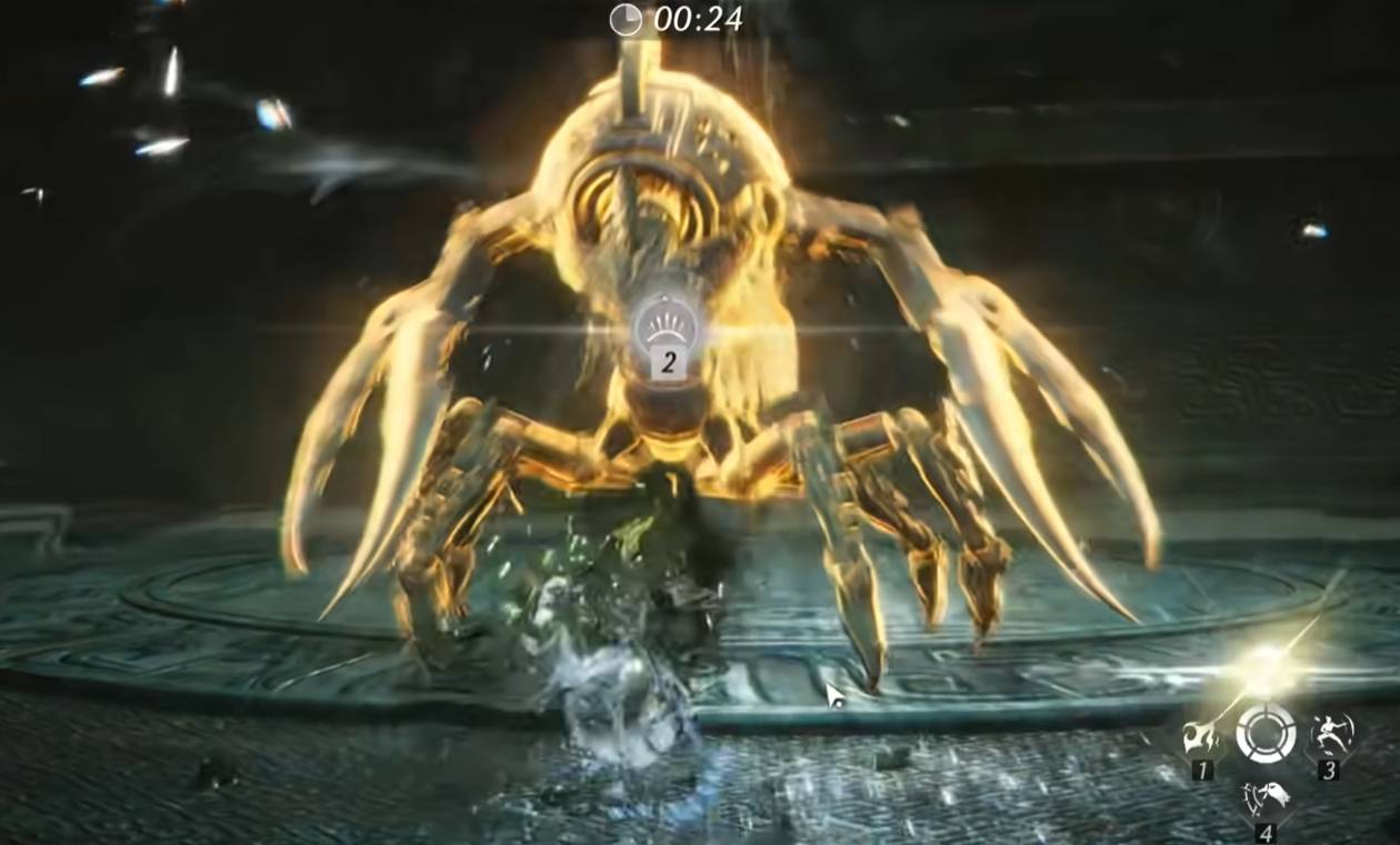 笃墨蝎红光捶地阶段