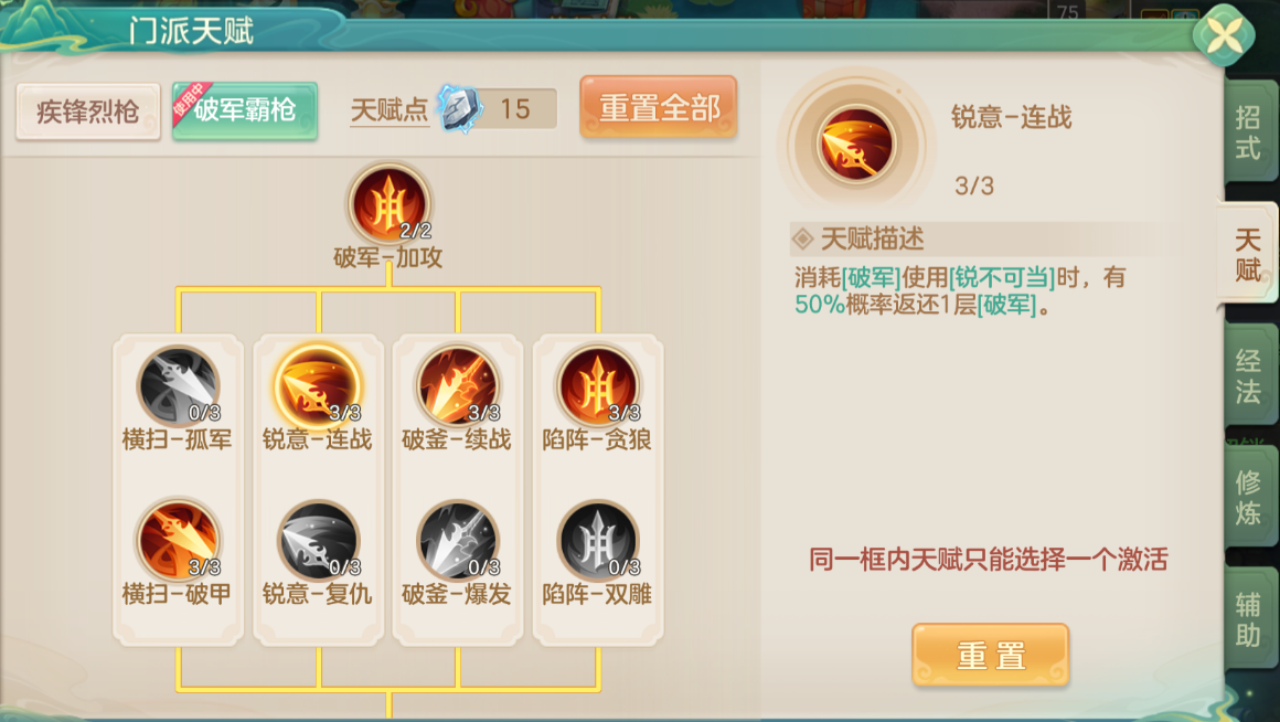 天赋搭配示意图