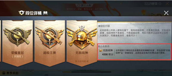 特殊段位示意图
