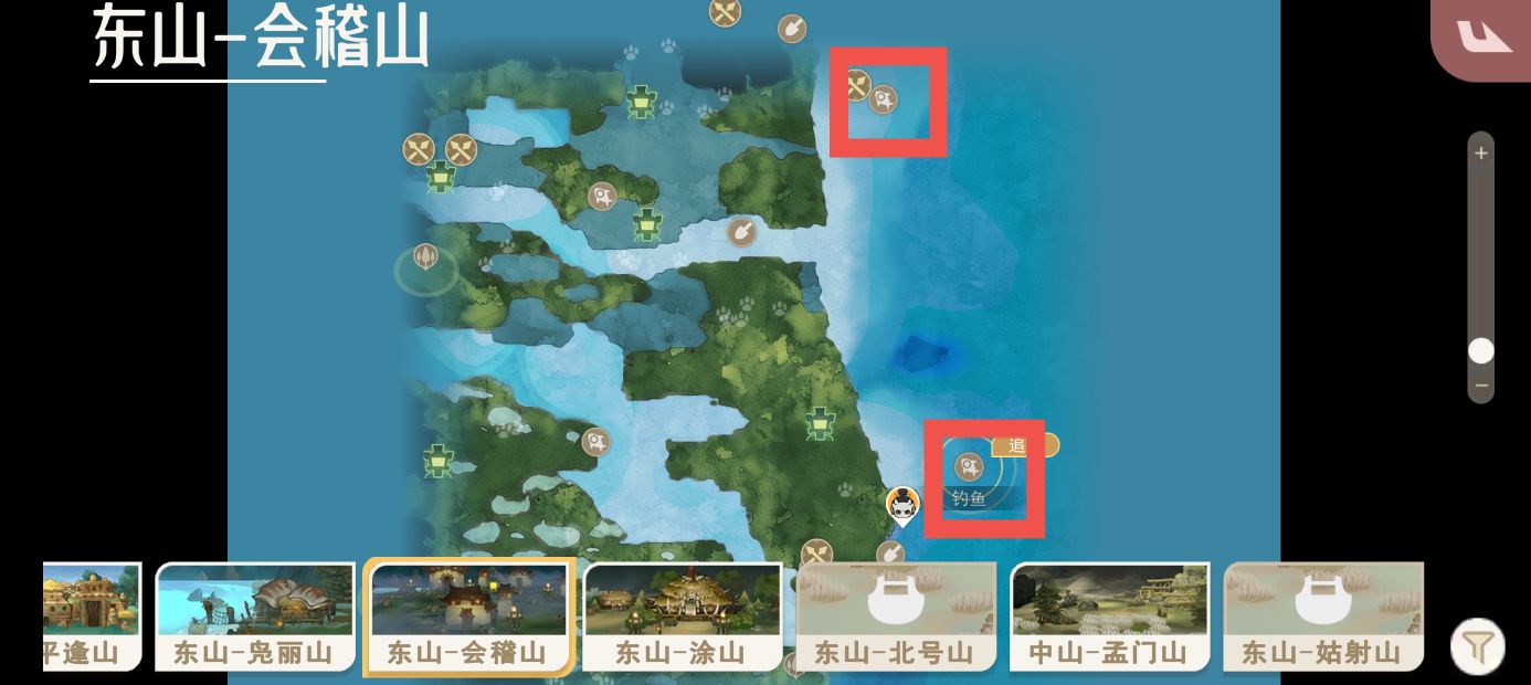 鳙鳙鱼刷新点示意图