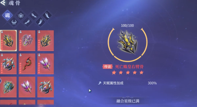 魂骨等级提升示意图