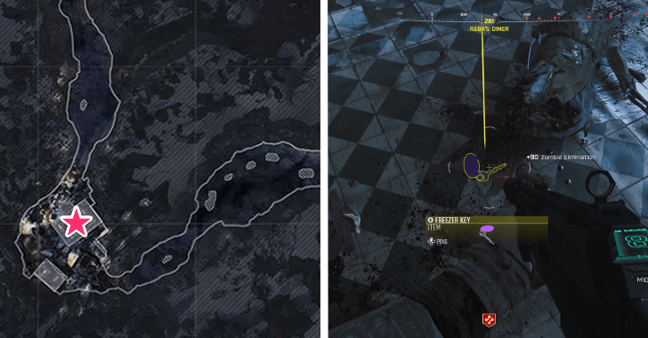 雷巴餐厅内部击杀位置