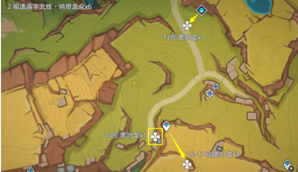 祖遗庙宇北侧路线图