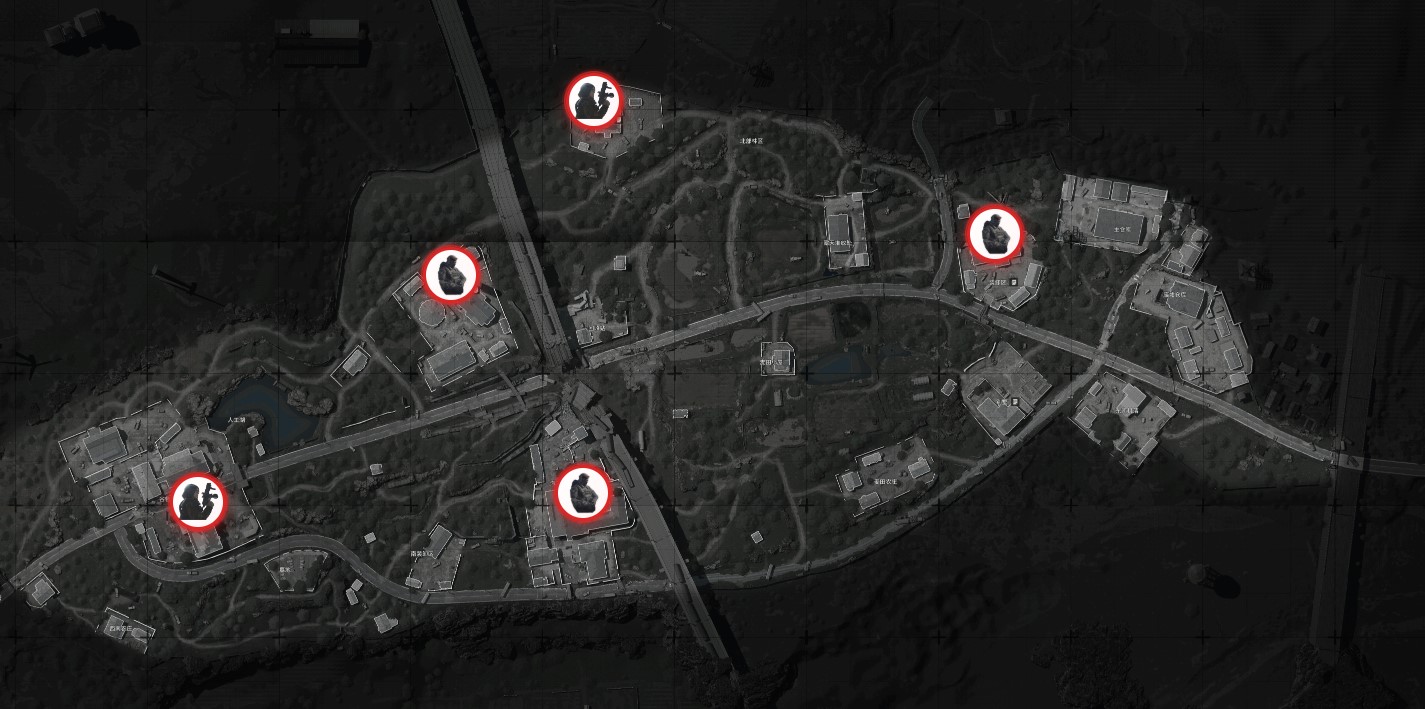 山谷首领刷新点位示意图