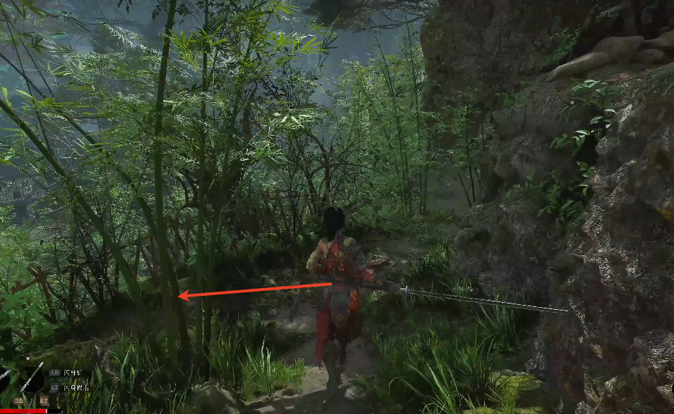 右后方小路入口