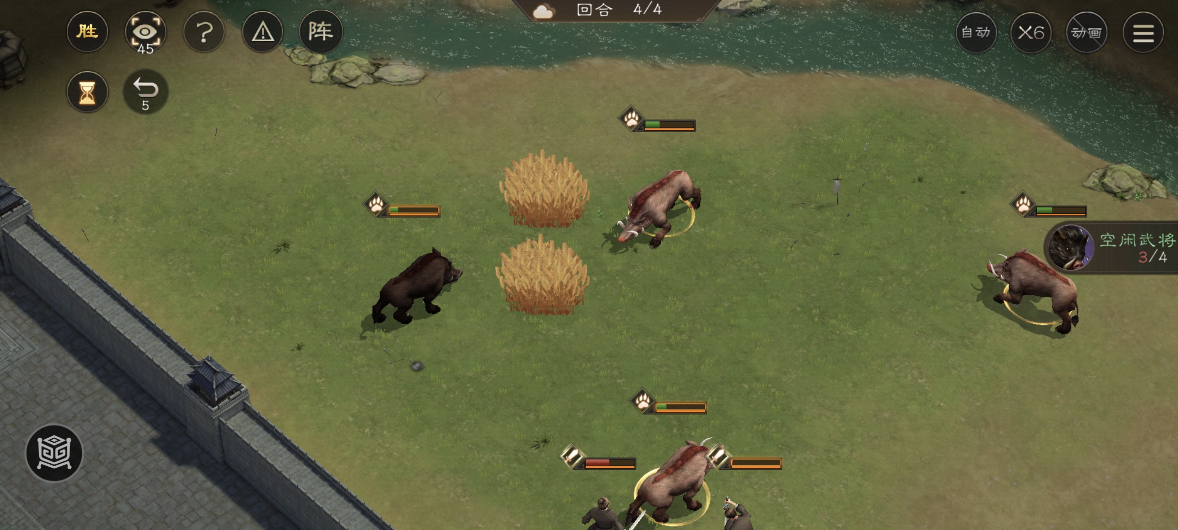 野猪群破坏庄稼完成