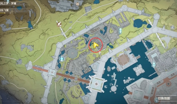 七丘城传送点位置示意图