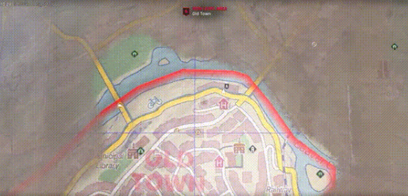 白墙红顶建筑位置