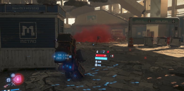 建筑内战斗示意图