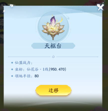 天枢台分布示意图