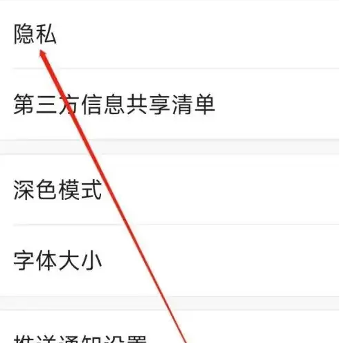 隐私选项示意图