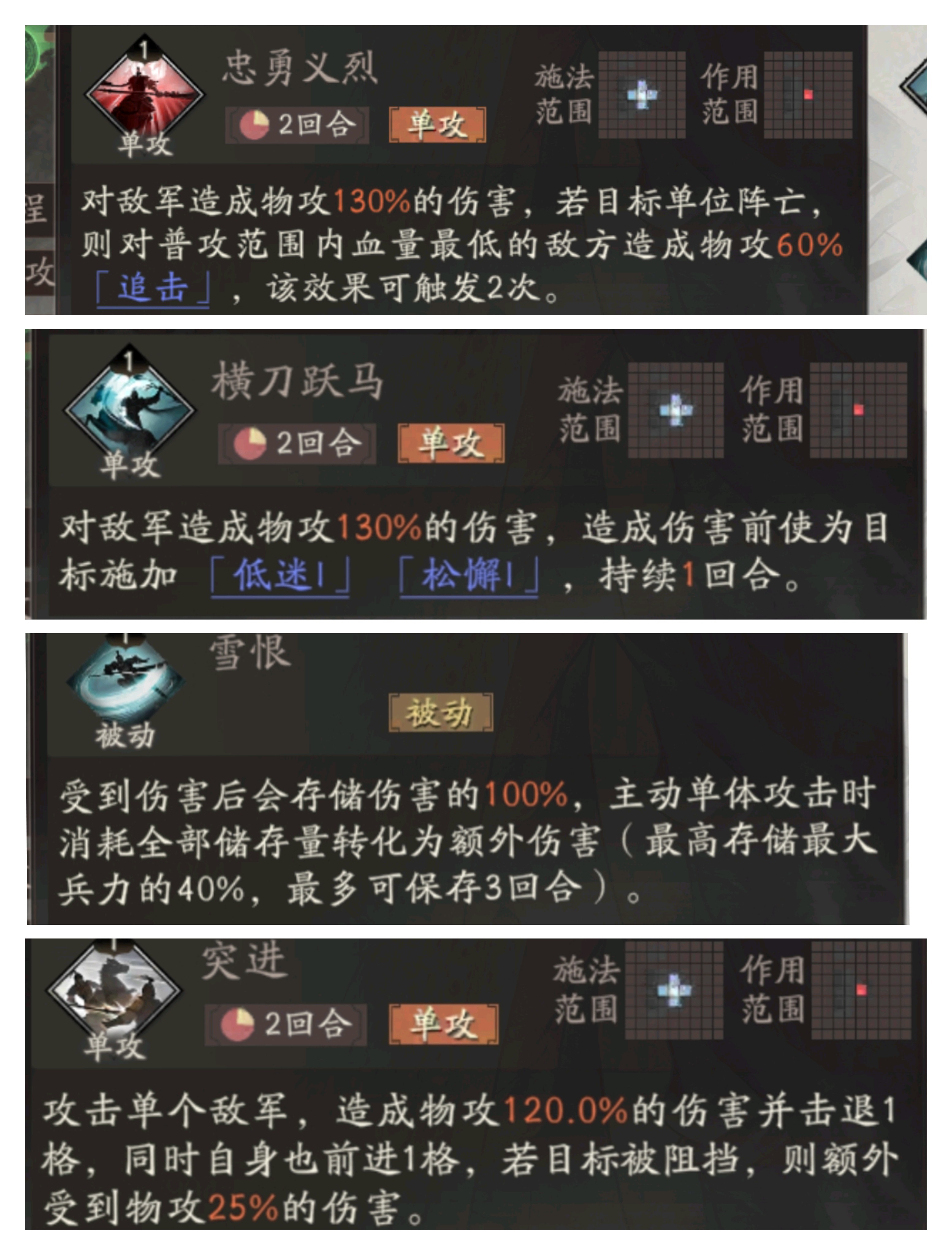夏侯惇技能搭配示意图