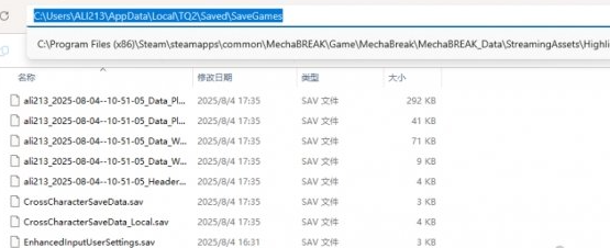 本地存档路径示意图