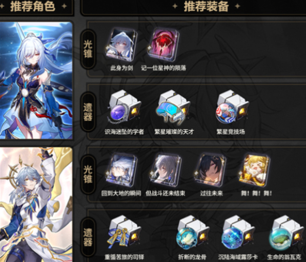 队伍搭配示意图